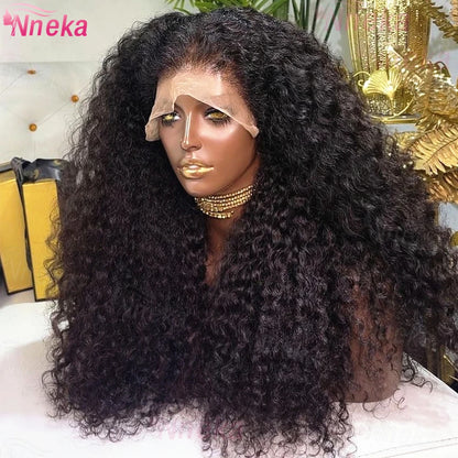 250 Density Water Wave 13x6 HD Transparent Lace Deep Wave Frontal Wig Pre Plucked 100 Percent Human Hair for Black Women by Beauty Bae