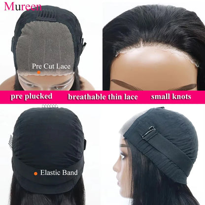 Mureen Wear and Go Glueless Body Wave Bob Wig 250 Percent Density 100 Percent Human Hair Remy Brazilian by Beauty Bae