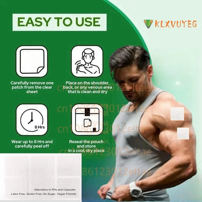 Testosterone Booster Pre Workout Patch For Men L Arginine Energy Endurance Muscle Growth KLXVUYEG Supplements 30 Day by Beauty Bae