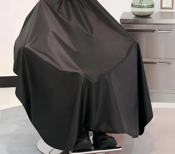 Black Polyester Salon Cape