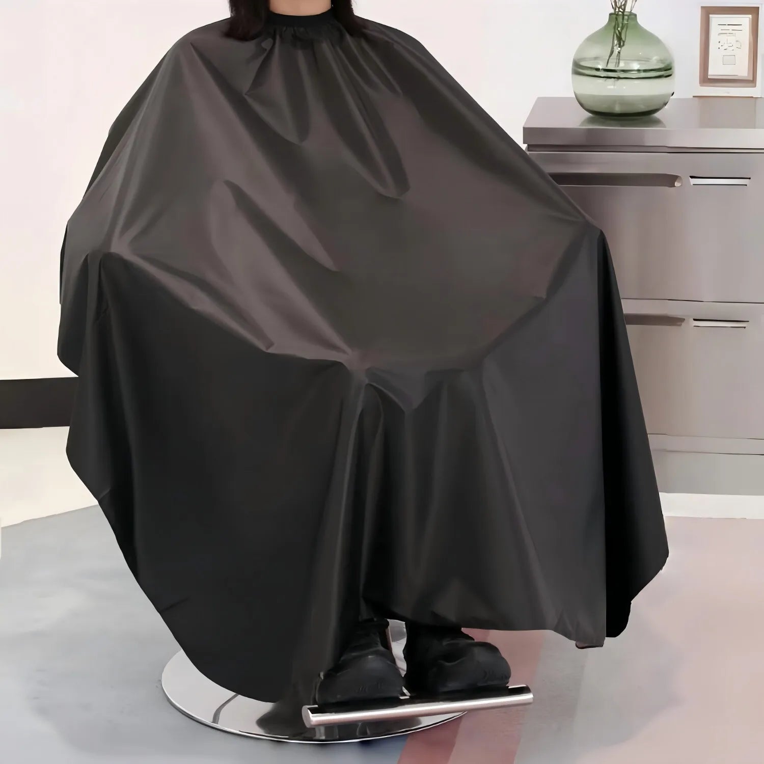 Black Polyester Salon Cape