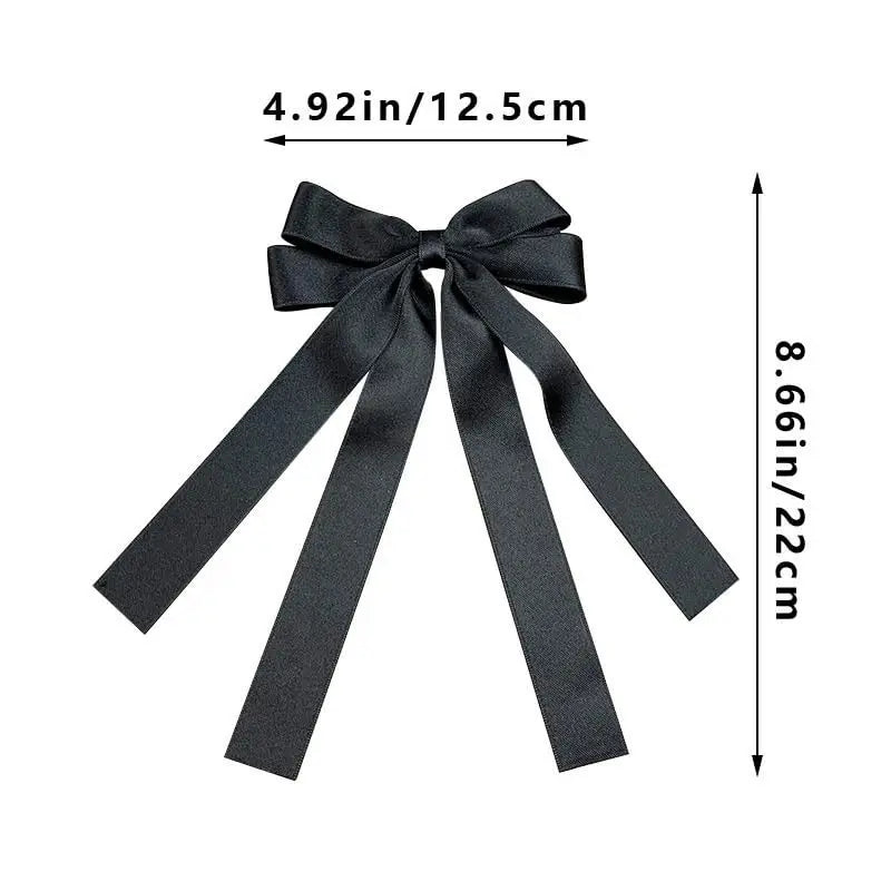 Women Elegant Bow Ribbon Hair Clip Satin Bowknot Hairpin Fashion Hair Accessory For Girls And Women by Beauty Bae