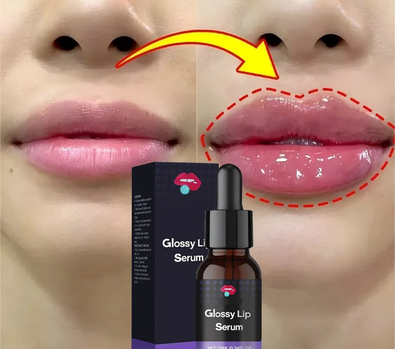 Instant Lip Plumping Serum clear tube with wand applicator glossy non-sticky formula NET WT 30 Origin Mainland China