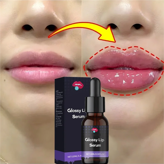 Instant Lip Plumping Serum clear tube with wand applicator glossy non-sticky formula NET WT 30 Origin Mainland China