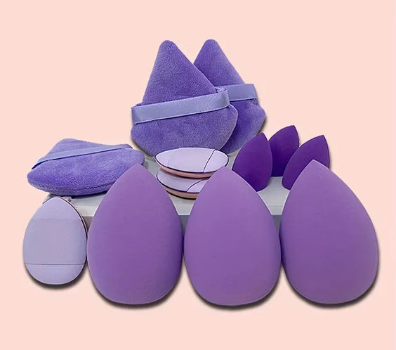 Luxury Purple Beauty Blender Collection	Multi-Shape Set for Perfect Contouring.