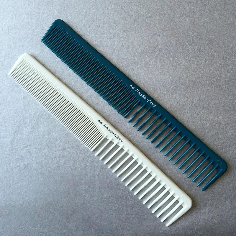 Anti-Static Fine Tooth Comb plastic 1pc model 107/101/113 fine smooth teeth free-standing ends heat resistant anti-static