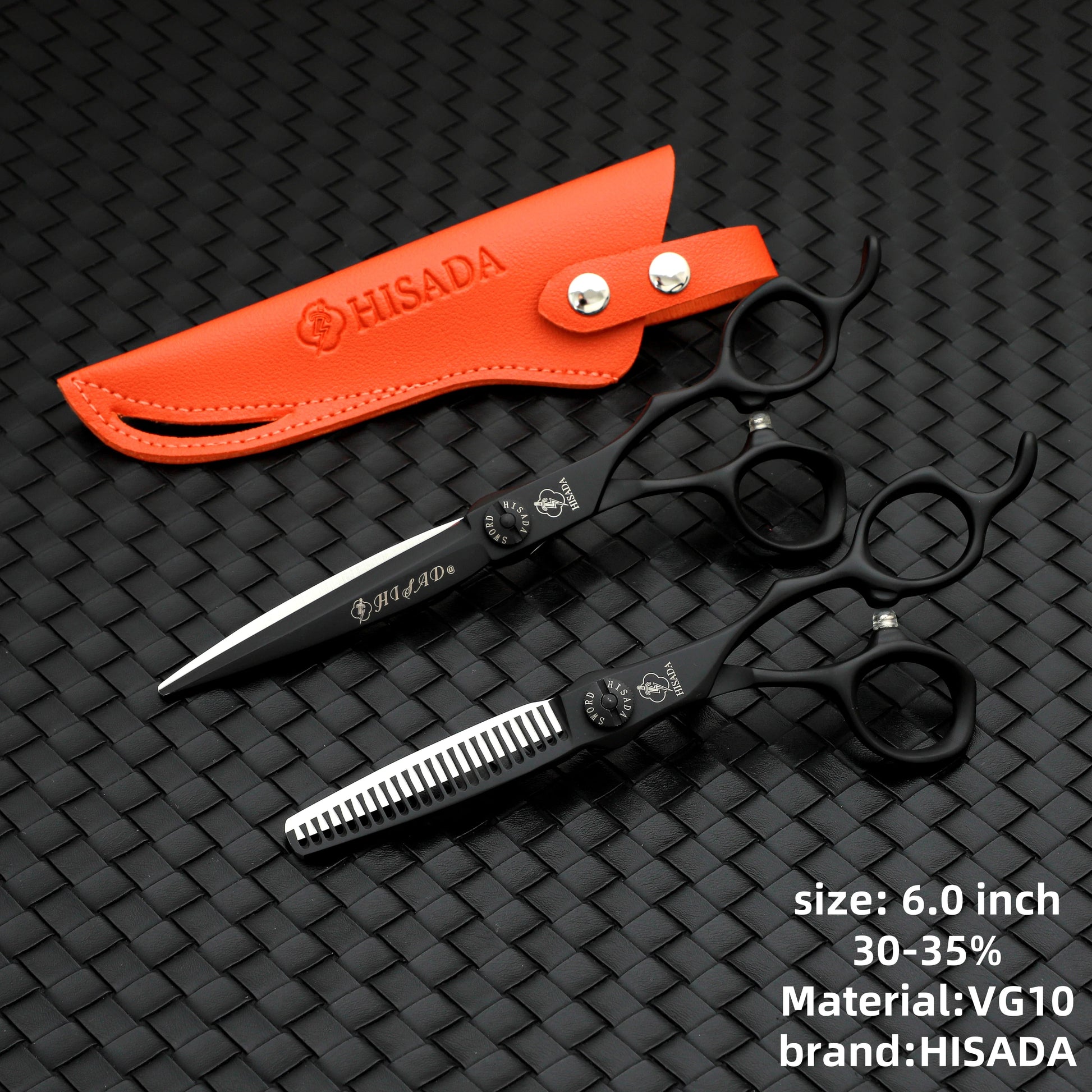 VG10 Black Salon Scissors 6.5in
