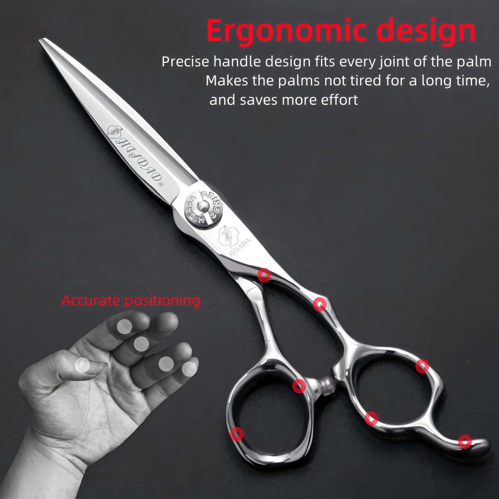 VG10 Black Salon Scissors 6.5in