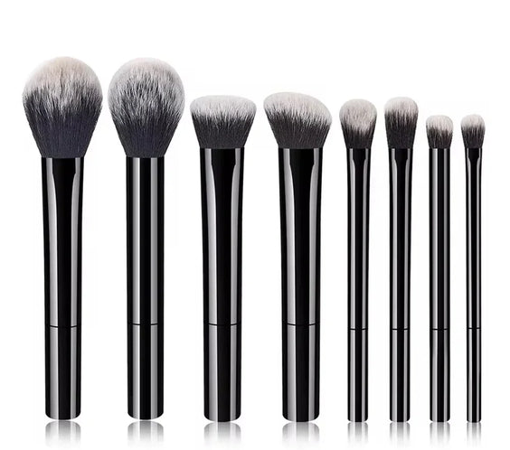 Black Gloss 8pc Wool Brushes