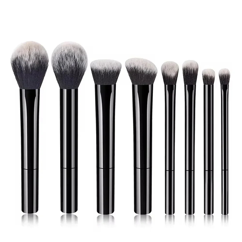 Black Gloss 8pc Wool Brushes