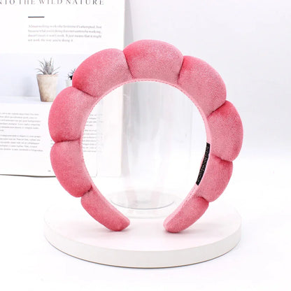 Sponge Spa Headband Velvet Wide Padded Hair Accessory Skin Care Makeup Removal And Shower For Women And Girls by Beauty Bae