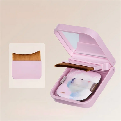 Wool Fiber Puff Brush Mirror - Beauty Bae