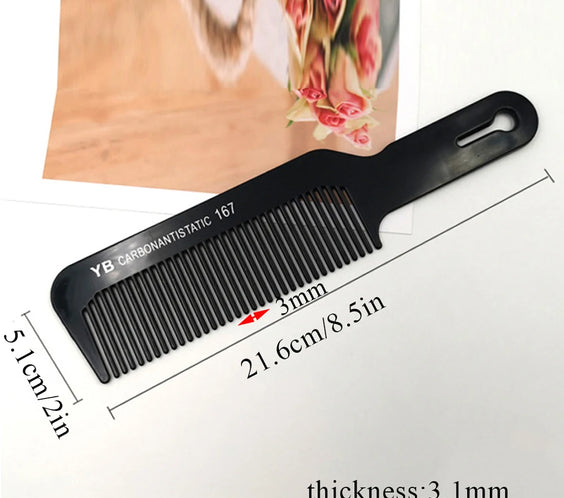 Black Flattop Wide-Tooth Comb
