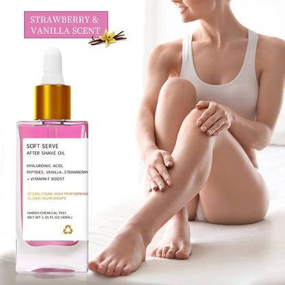 Strawberry Vanilla After Shave Oil For Women Lightweight Hydrating Oil For Smooth Skin And Reduced Redness 40ml by Beauty Bae