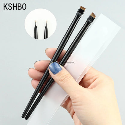 Nylon Angled Brow Brush 2pc - Beauty Bae