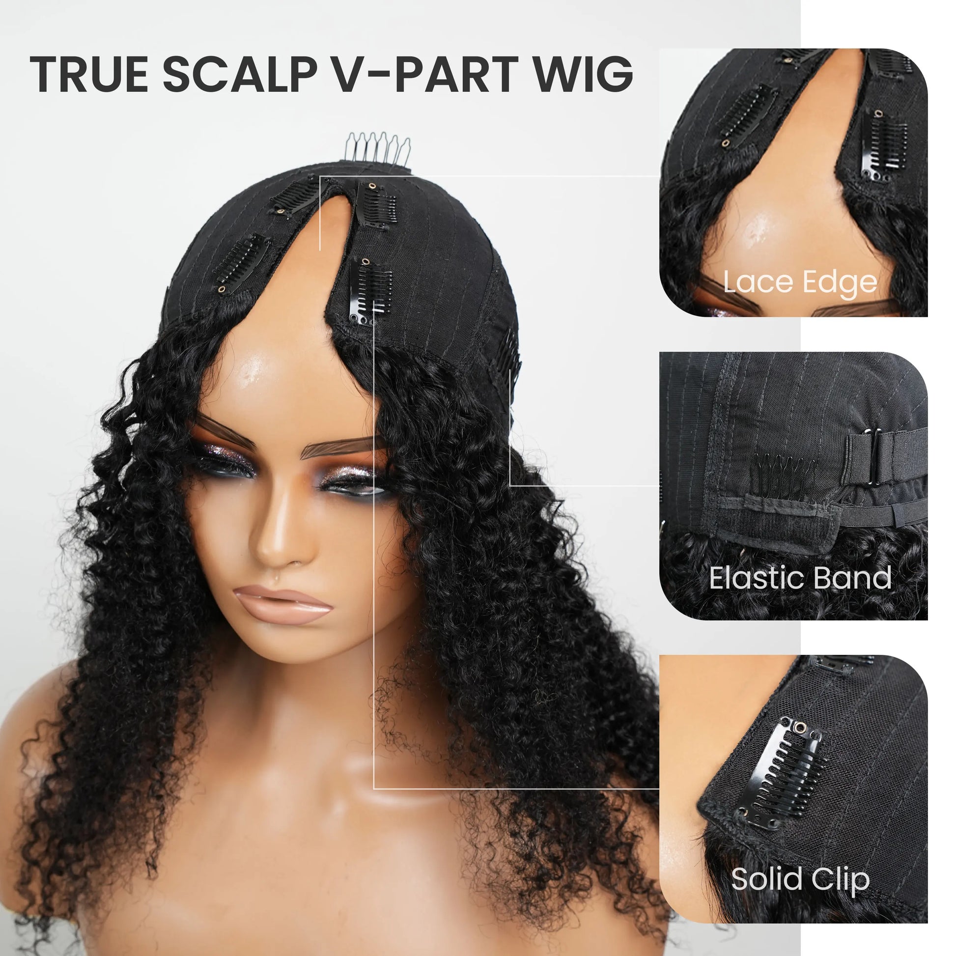 V Part Body Wave Wig 100 Percent Human Hair Glueless V Shaped Part Natural Color Remy Brazilian 250 Percent Density by Beauty Bae