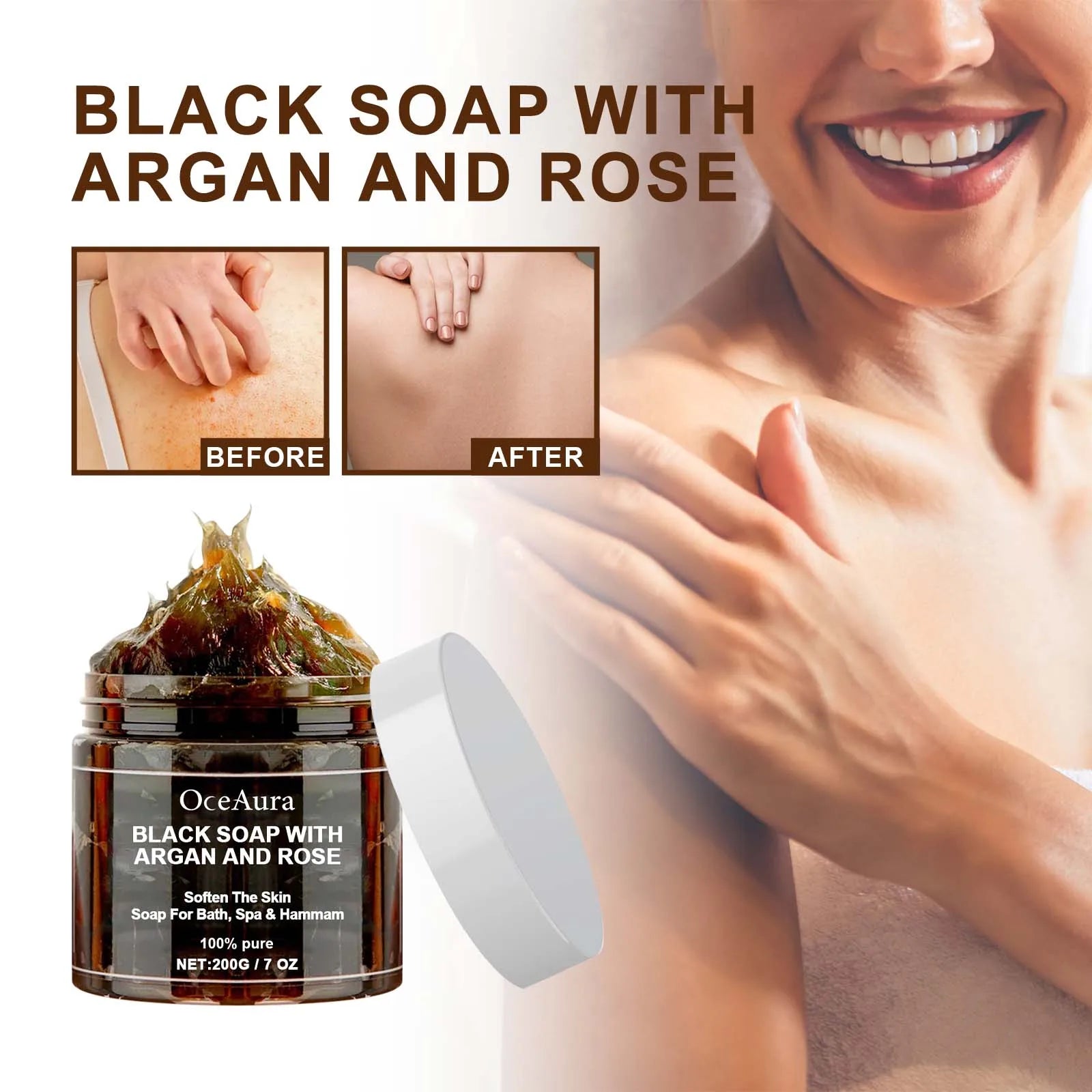 Black Beldi Soap 200g Argan