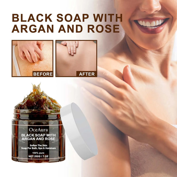 Black Beldi Soap 200g Argan - Beauty Bae