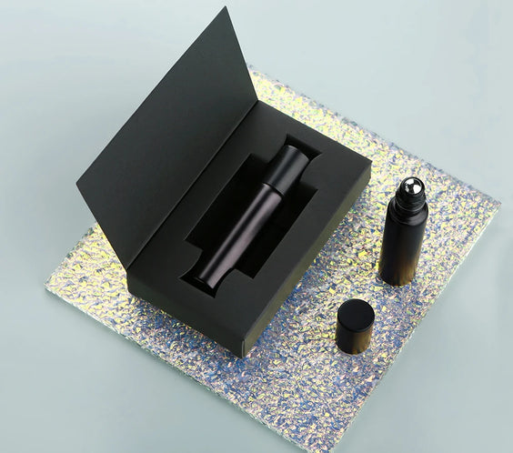 Matte Black Glass Roller 10ml