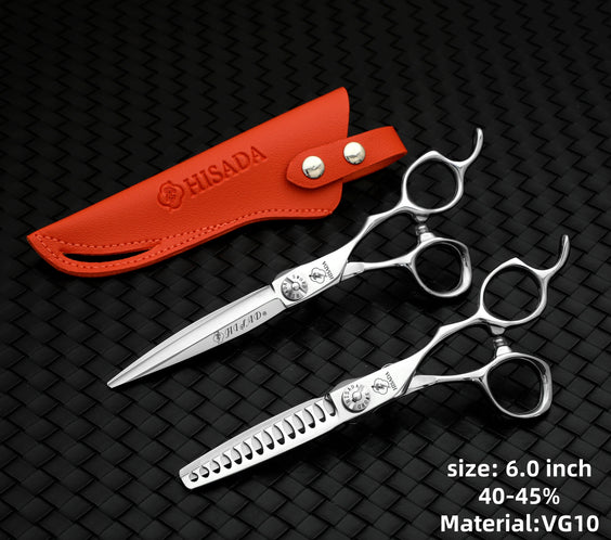 VG10 Black Salon Scissors 6.5in
