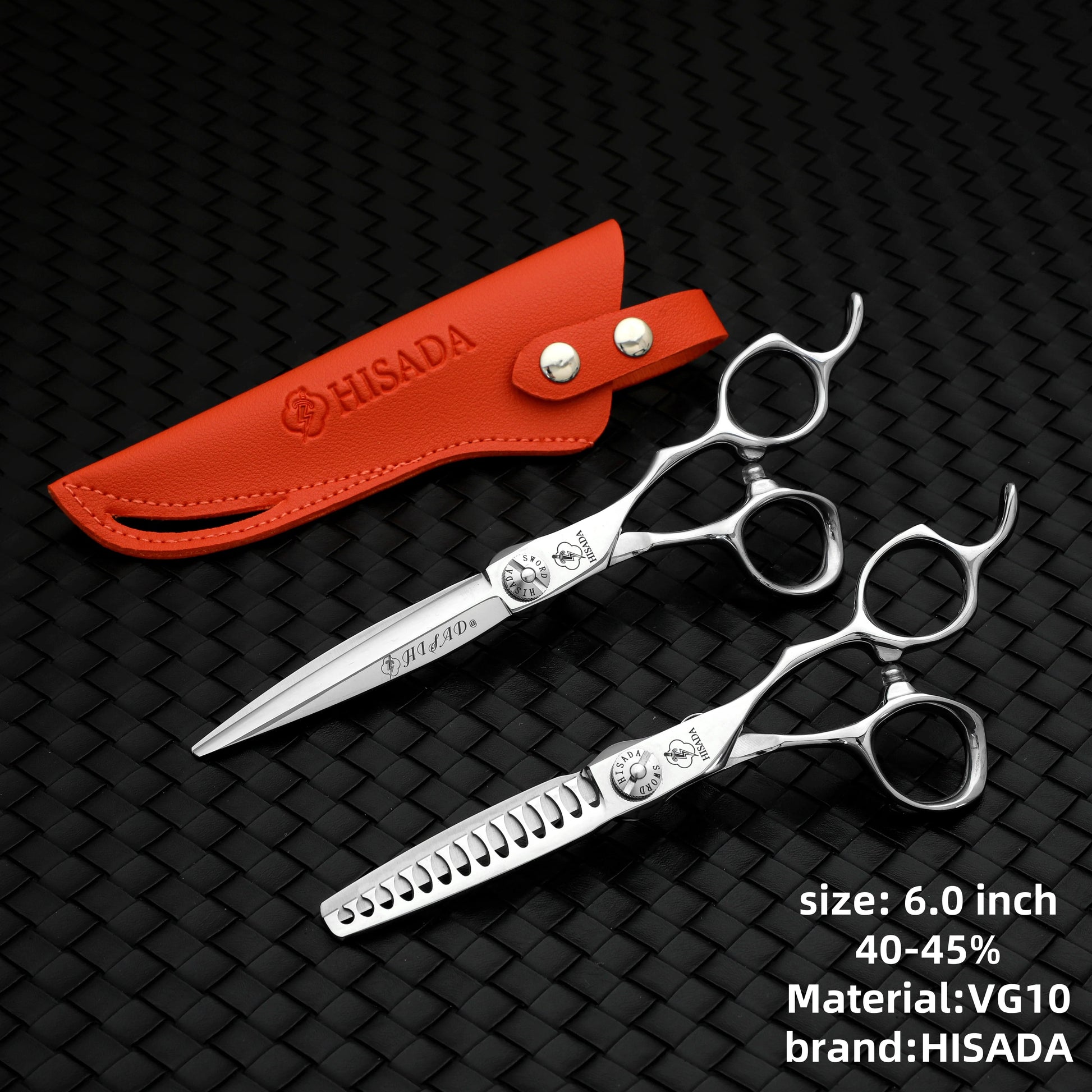 VG10 Black Salon Scissors 6.5in
