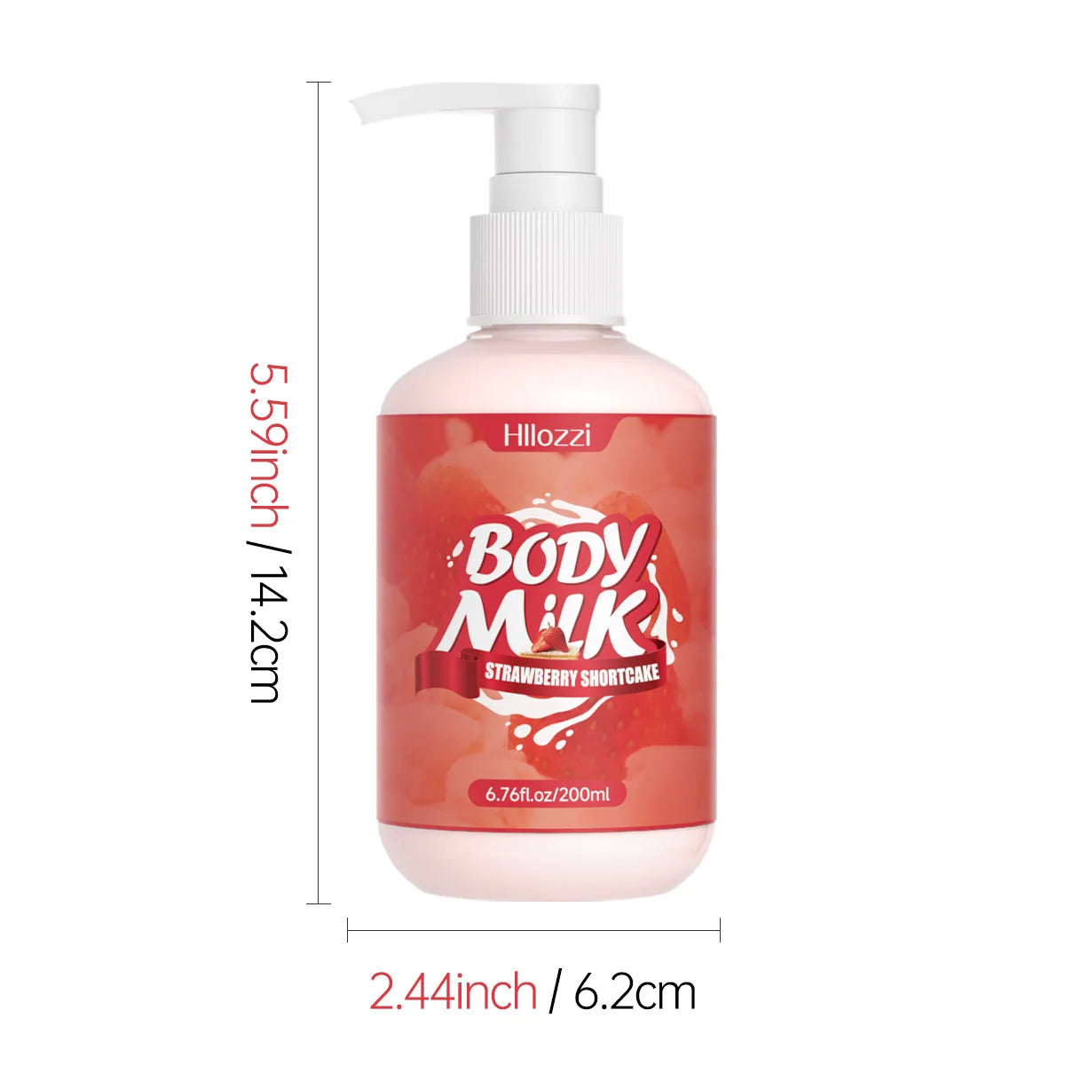 Strawberry Cake Body Lotion Hydrating Moisturizer Vanilla Sakura Rose Vitamin C Citrus Collagen 200ml by Beauty Bae