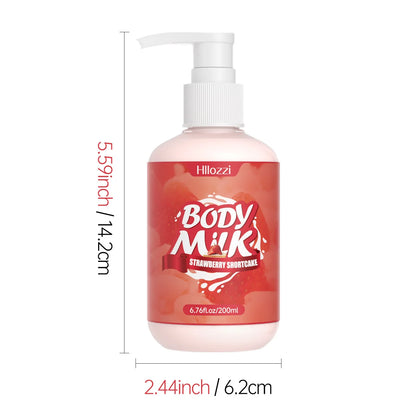 Strawberry Cake Body Lotion Hydrating Moisturizer Vanilla Sakura Rose Vitamin C Citrus Collagen 200ml by Beauty Bae