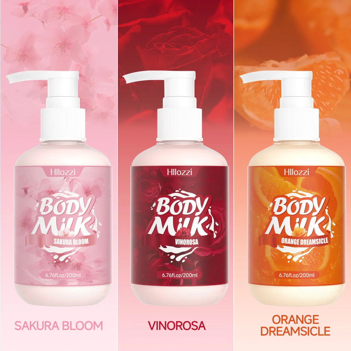 Strawberry Cake Body Lotion Hydrating Moisturizer Vanilla Sakura Rose Vitamin C Citrus Collagen 200ml by Beauty Bae