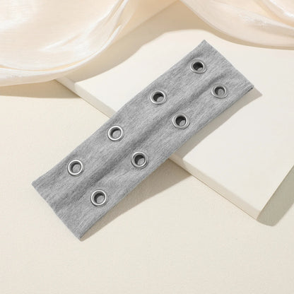 Y2K Hollowed Out Wide Elastic Headband Eyelets Punk Rock Grunge Headwrap Stretchy Headband Women Hair Accessories by Beauty Bae