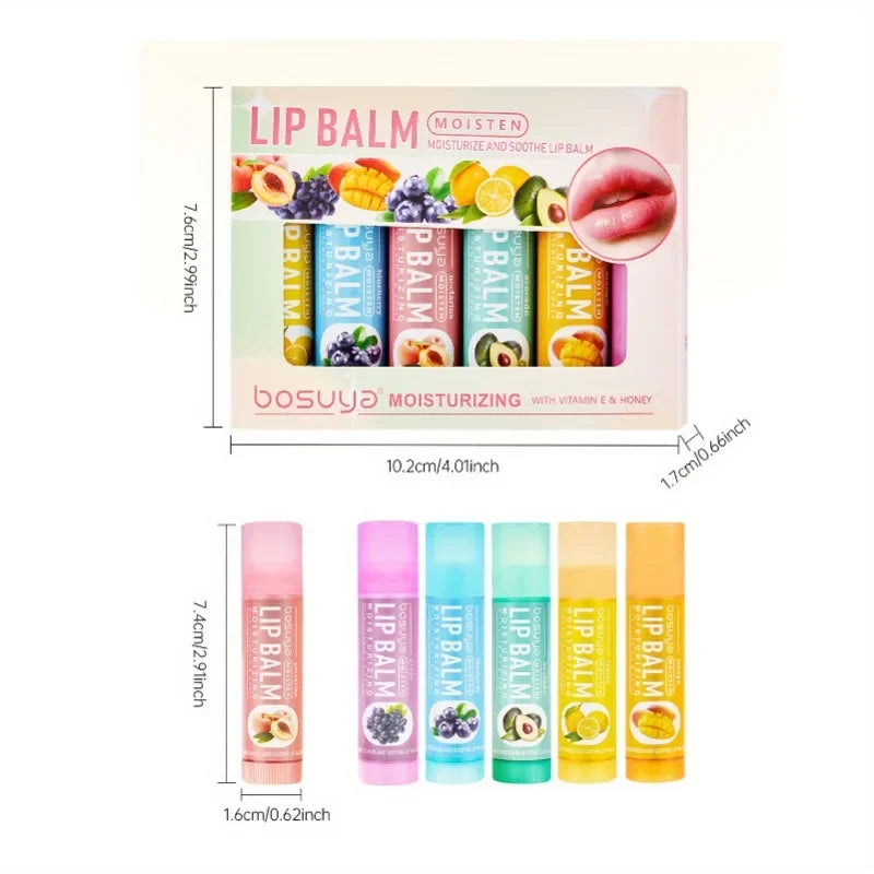 6pc Fruit Lip Balm Smooth