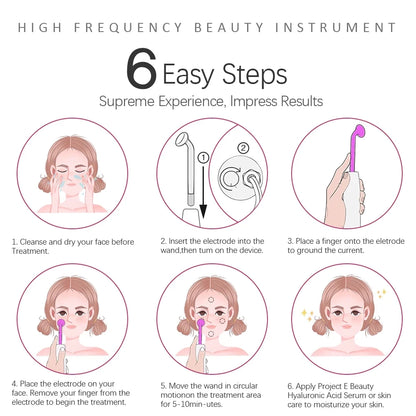 HF Facial Wand 4 Glass Tubes - Beauty Bae