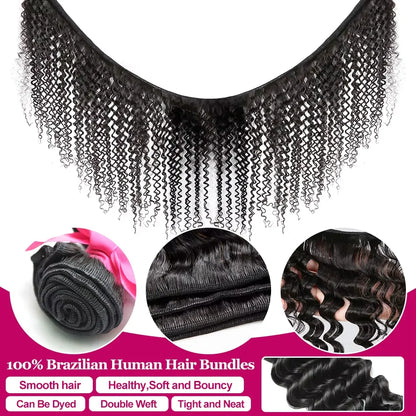 Burmese 100 Percent Unprocessed Human Hair Bundle Kinky Curly Jerry Curly 28 Inch 30 Inch Natural Wave Double Weft Remy by Beauty Bae