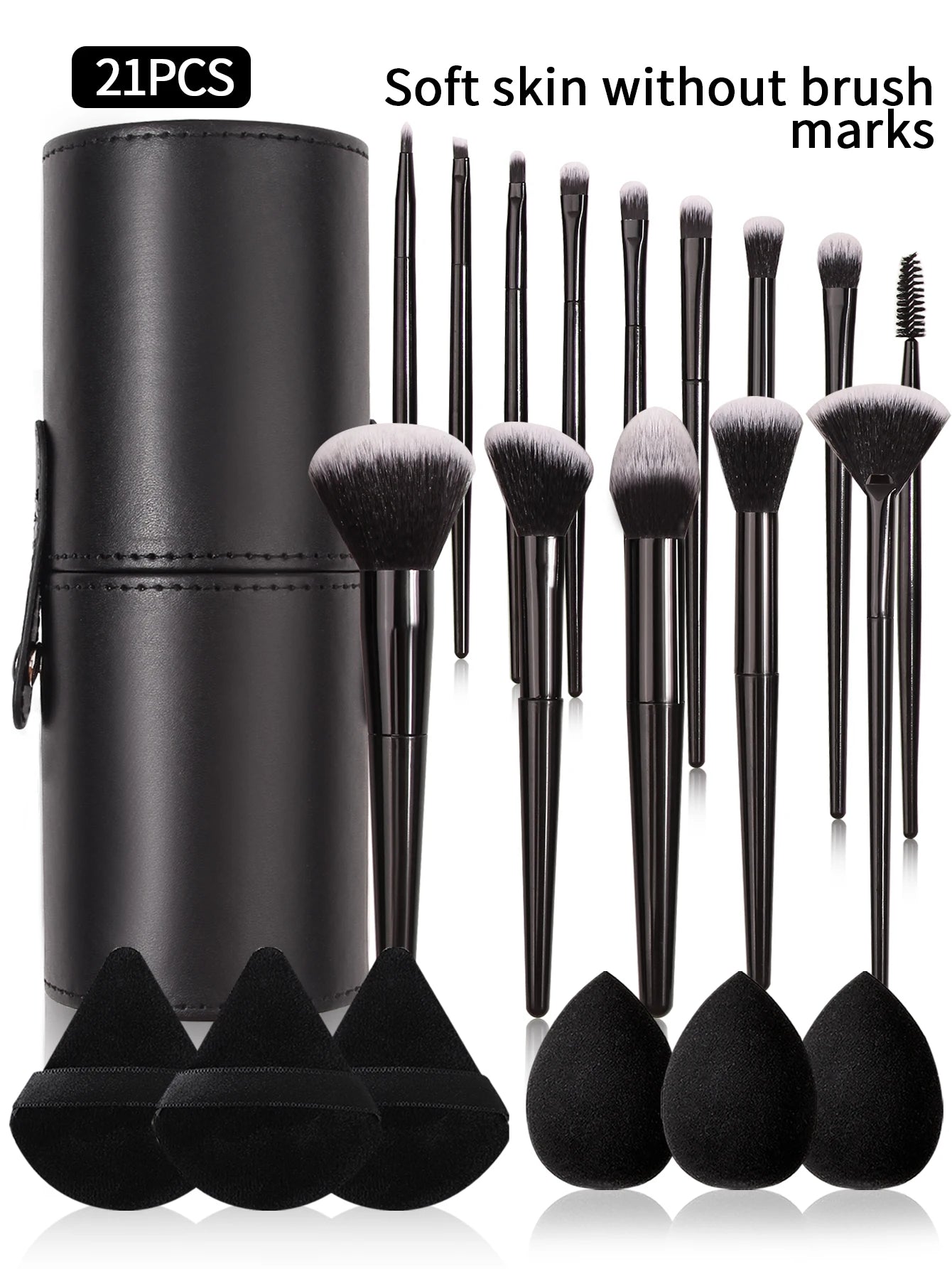 Soft Makeup Brush Set 21pcs - Beauty Bae