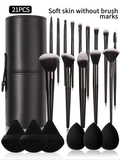 Soft Makeup Brush Set 21pcs - Beauty Bae