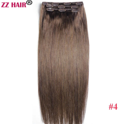 ZZHAIR 100 Percent Brazilian Remy Human Hair Clip In Extensions Natural Straight 16 To 26 Inches 3 Pcs Set 100g To 200g by Beauty Bae