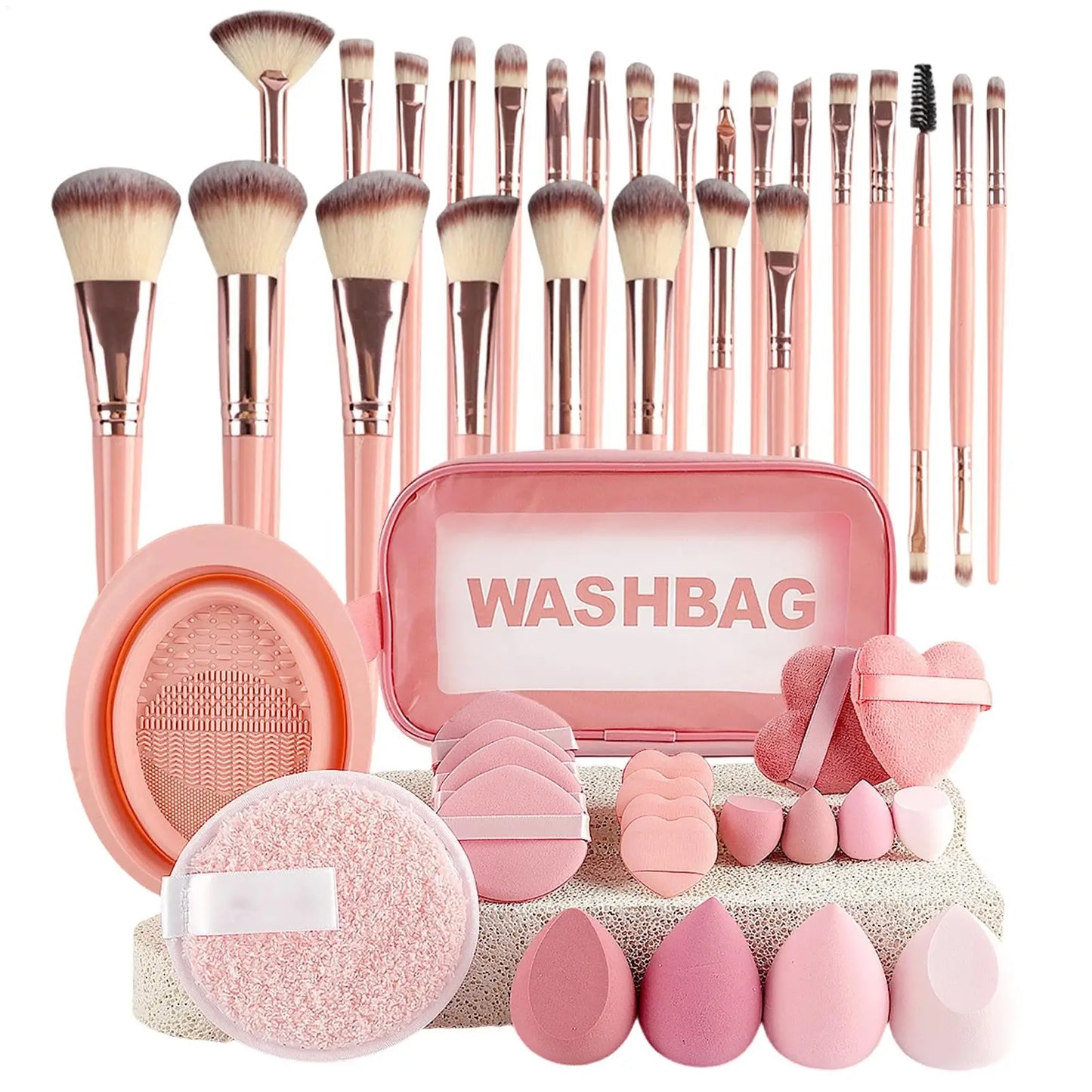 46-Piece Wool Nylon Brush Kit - Beauty Bae