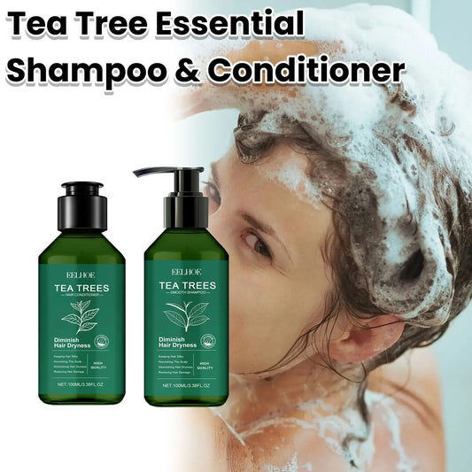 Tea Tree Shampoo and Conditioner Set for Dandruff Control and Scalp Care Oil Control Smoothing Shiny Hair 100ml by Beauty Bae