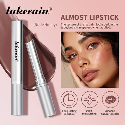 Almost Lipstick tinted moisturizing lip balm 1.9g compact stick showing glossy sheer tint and moisturizing emollients