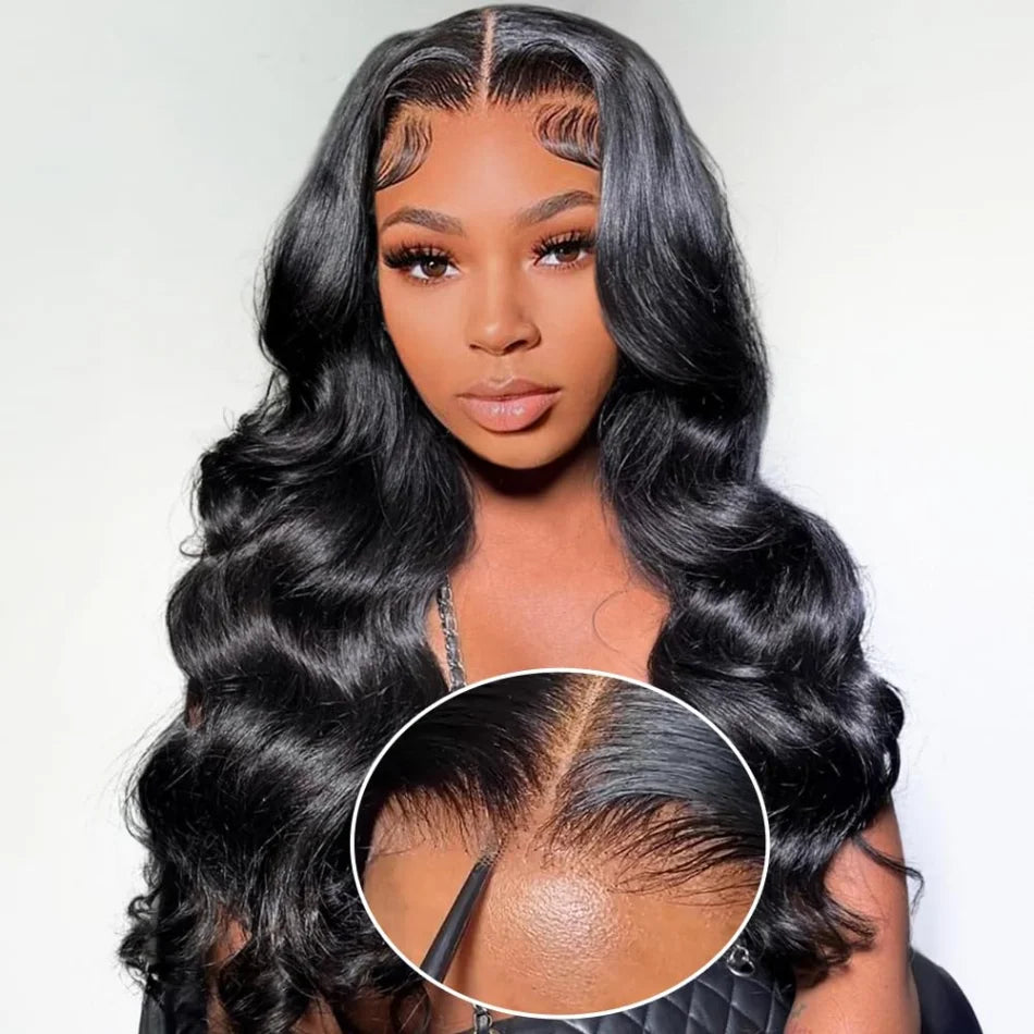 V Part Wigs 100 Percent Human Hair Body Wave Glueless Wig With Clip In 5X5 HD Lace Closure Beginner Friendly by Beauty Bae
