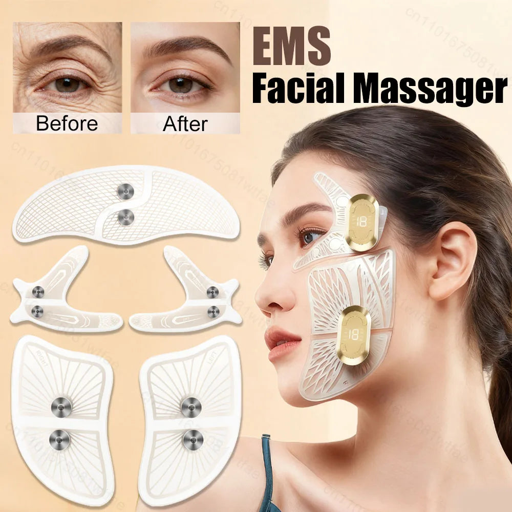 Metal EMS Facial Lifter handheld device with metal probe and metal body showing probe tip and compact rechargeable design