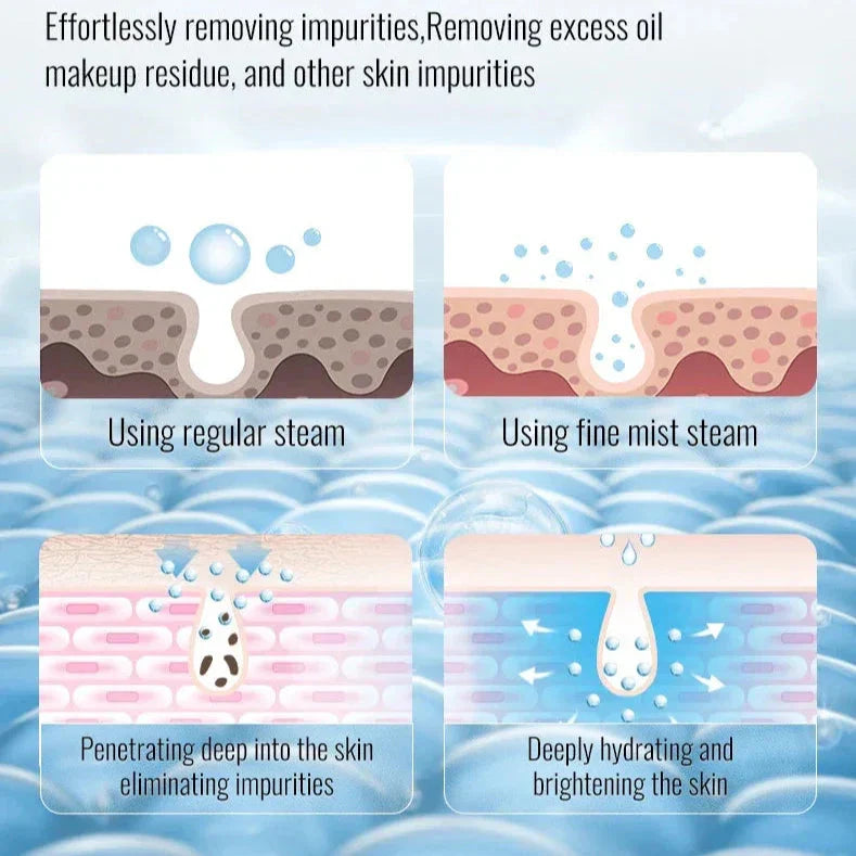 Professional Nano Steamer for Face	Ionic Mist for Clear, Healthy Skin.