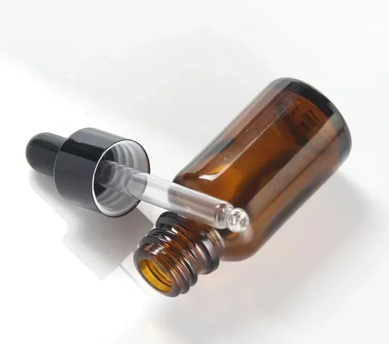 28pc Amber Glass Dropper Set