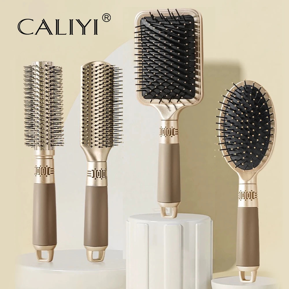 CALIYI air cushion scalp brush with nylon rounded bristles air-cushion pad and ABS non-slip handle Model SZ08
