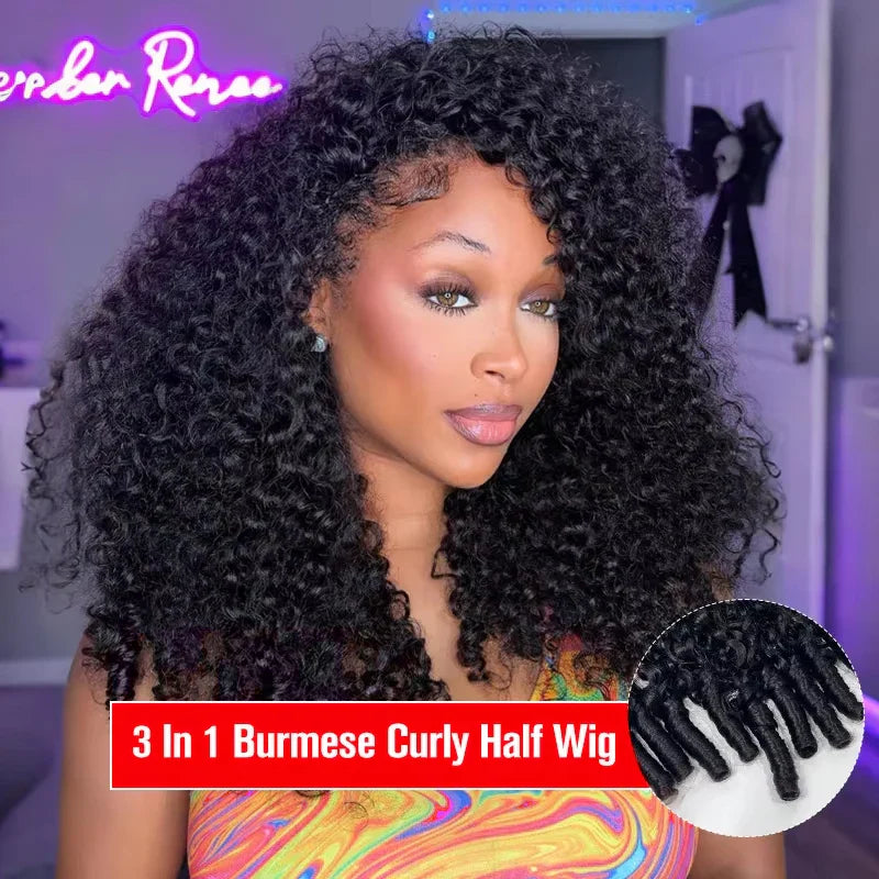 Premium Bouncy Burmese Curly Wig For Women Natural Look