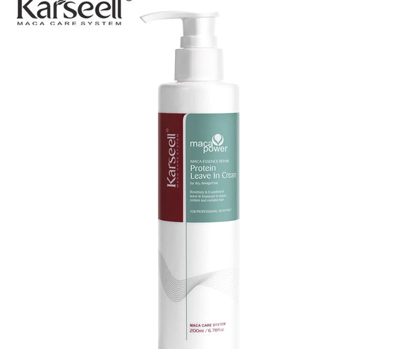 Karseell Leave-In Conditioner 200ml tube labeled protein cream with plant extracts and CPNP certification note