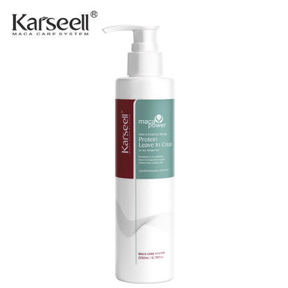 Karseell Leave-In Conditioner 200ml tube labeled protein cream with plant extracts and CPNP certification note