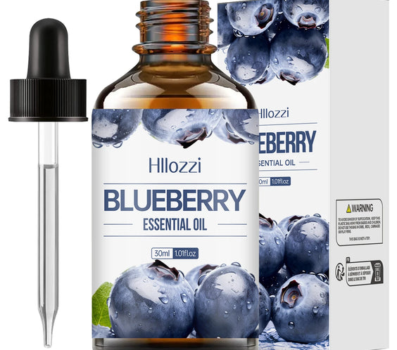 Blueberry essential oil bottle Hllozzi blue label fruity scent for skin moisturizing diffuser 3 year shelf life Made in China