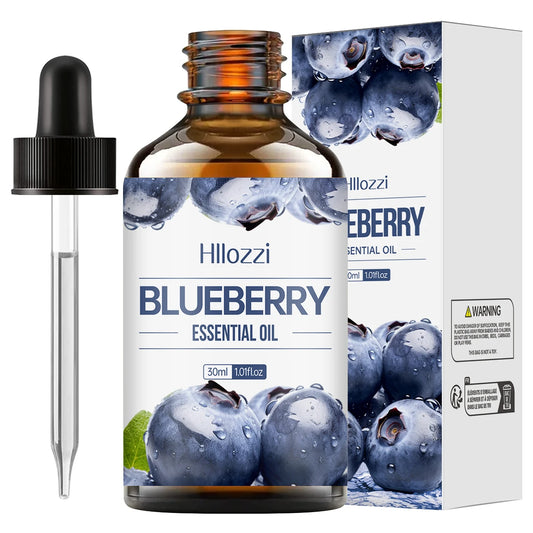 Blueberry essential oil bottle Hllozzi blue label fruity scent for skin moisturizing diffuser 3 year shelf life Made in China