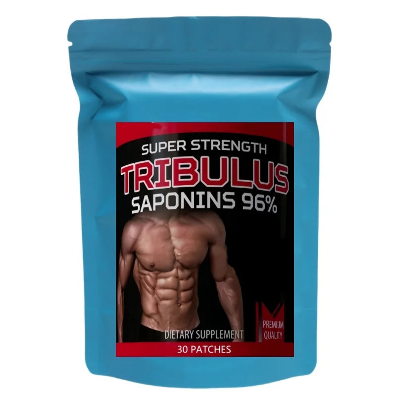 Tribulus Terrestris 5000mcg Extract 96 Percent Saponins Testosterone Booster Transdermal Patches 30 Count by Beauty Bae