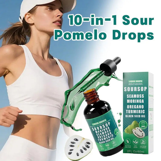 10in1 Soursop Drops Immune Support Liquid Supplement for Gut Health and Cell Regeneration Vegan NonGMO by Beauty Bae